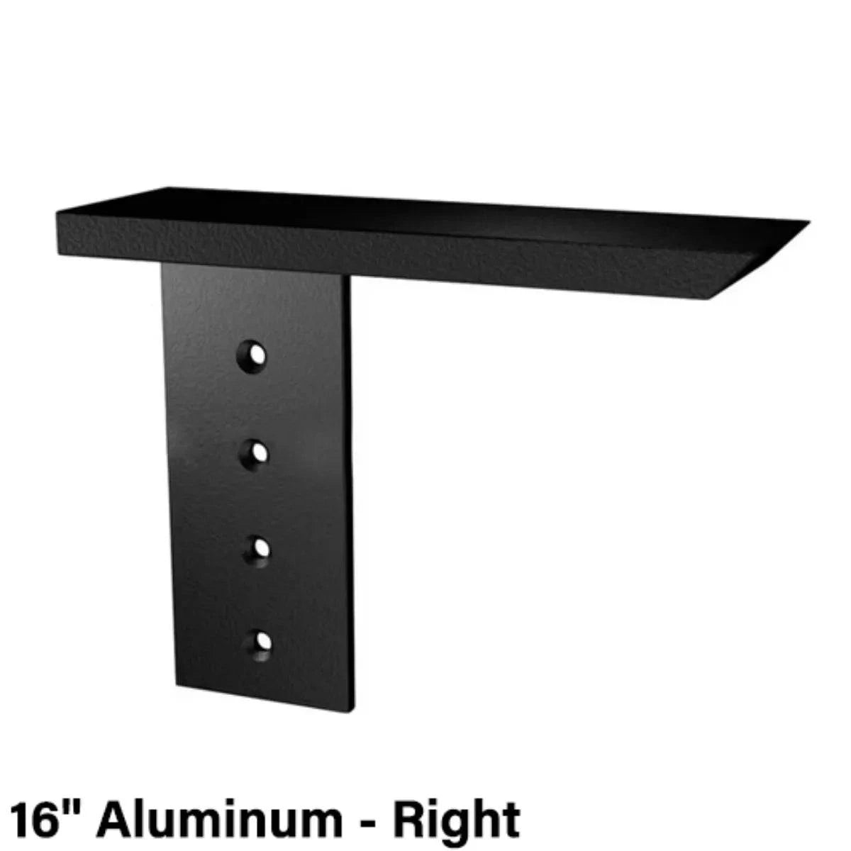 The Original Granite Bracket Side Wall Free Hanging Shelf Bracket 16" Aluminum Right