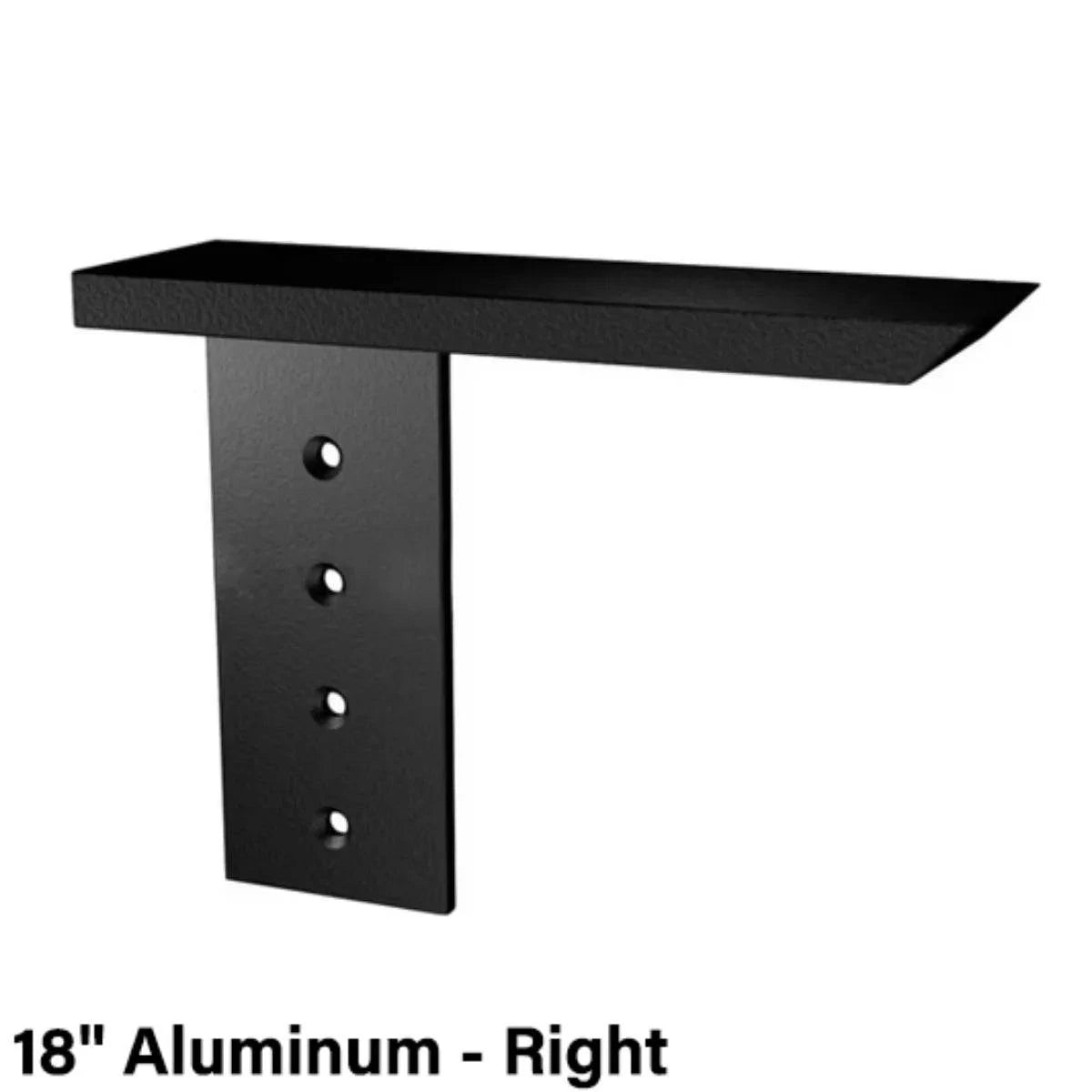 The Original Granite Bracket Side Wall Free Hanging Shelf Bracket 18" Aluminum Right