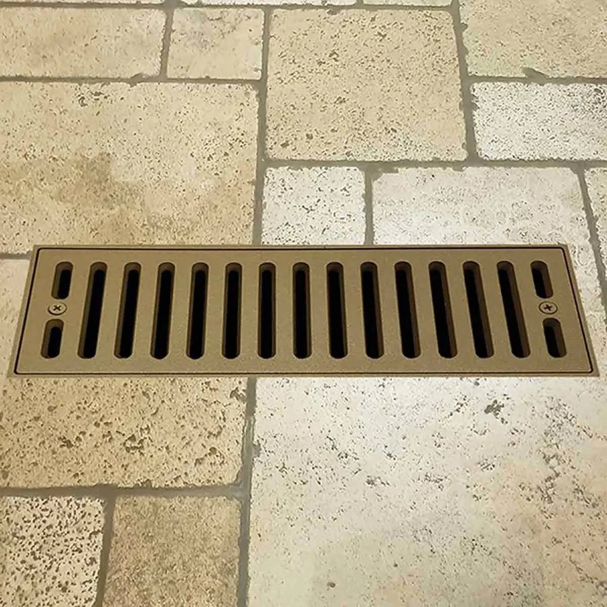 Ventique - Forest - Flush Mount Metal Floor Register - Tile View
