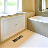 Ventique - Tornado - Flush Mount Metal Floor Register - Bathroom View