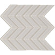 Brilliance White Chevron Mosaic Clear Tile