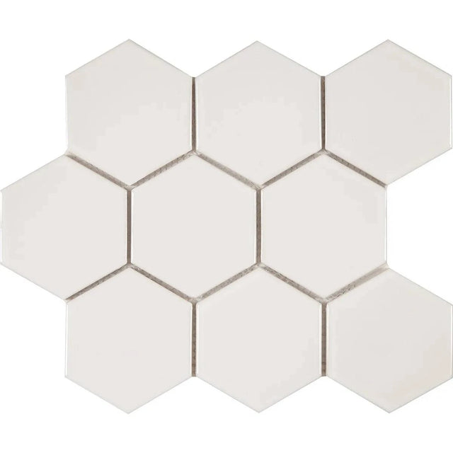 Waterford White Hexagon Mosaic Tile